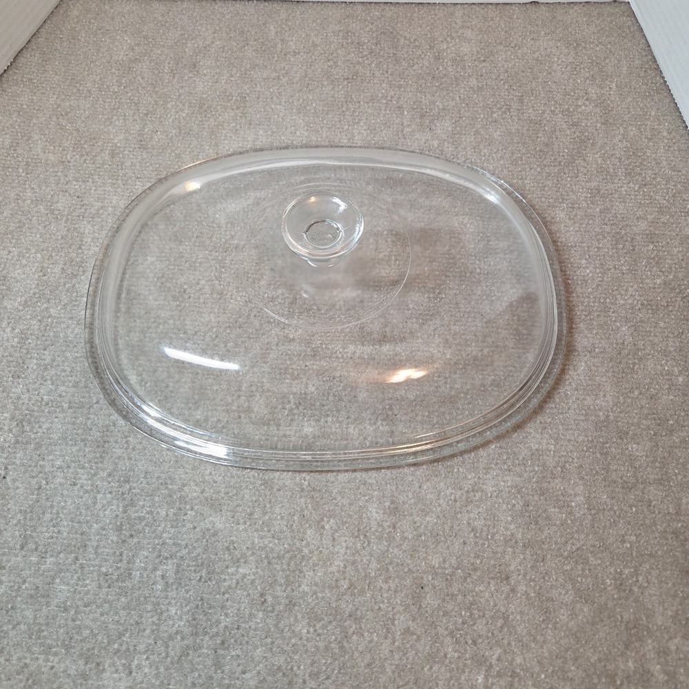 Pyrex F-14-C Oval Glass Replacement Lid for Casserole Dish Clear 10.75 x 8.5